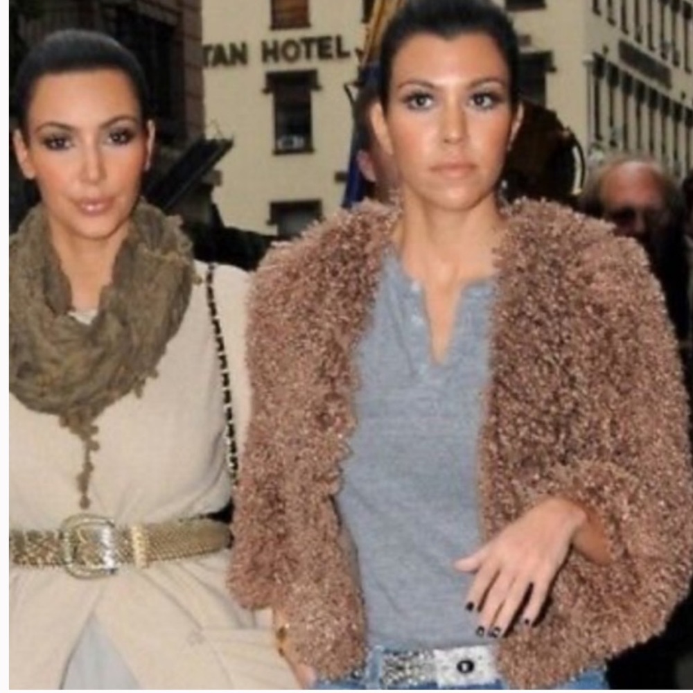 Brown shag jacket (as scene on kourtney kardashian)